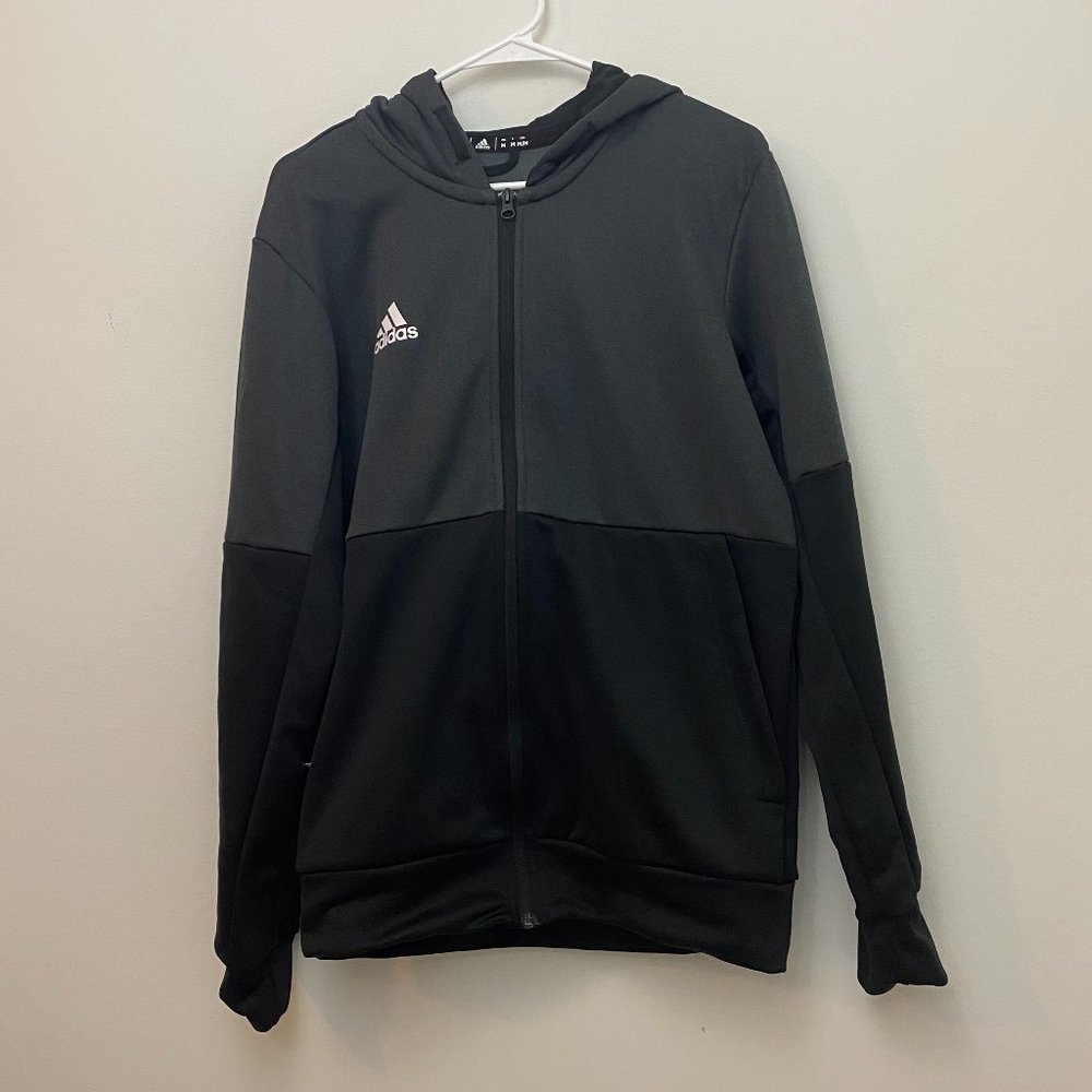 Adidas Grey and Black Zip Up Jacket